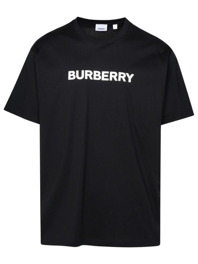 Shop Burberry Black Cotton T-shirt In Default Title
