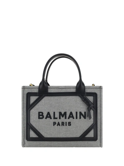 Shop Balmain B-army Handbag In Eab Noir Blanc
