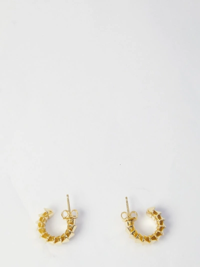 Shop Bottega Veneta Triangle Earrings In Gold