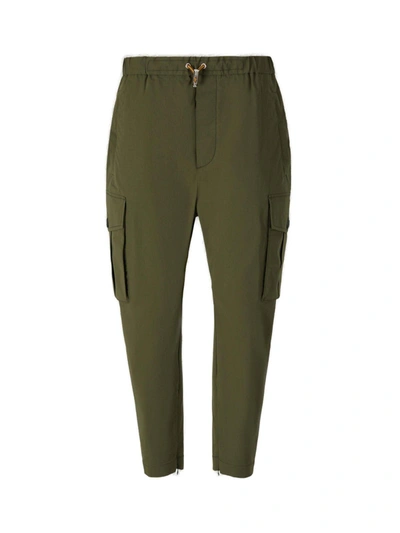 Shop Dsquared2 Drawstring Tapered Cargo Trousers In Multicolor