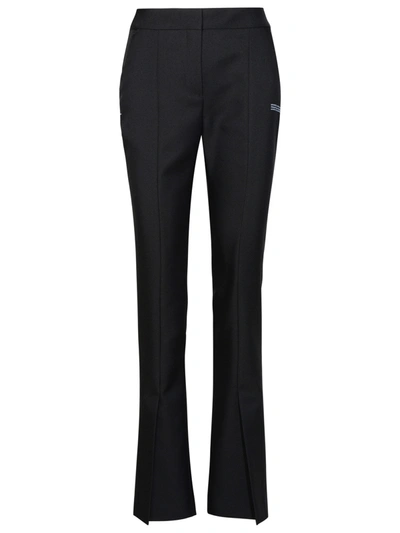 Shop Off-white Corporate Tech Black Polyester Pants In Nero