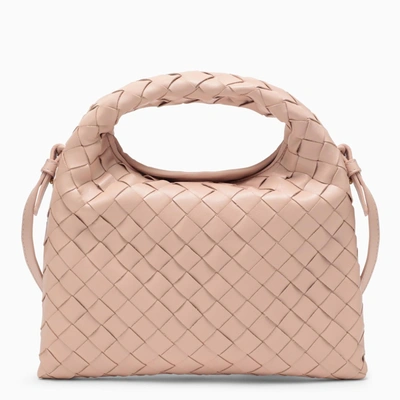 Shop Bottega Veneta Pale Pink Mini Hop Crossbody Bag