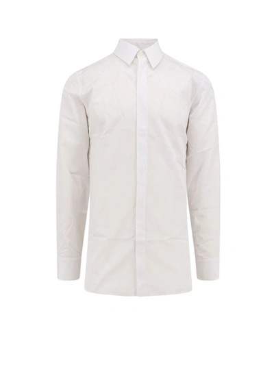 Shop Givenchy 4g Embroidered Long-sleeved Shirt In White