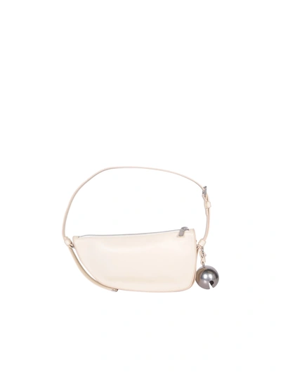 Shop Burberry Shield Sling Cream Bag In White