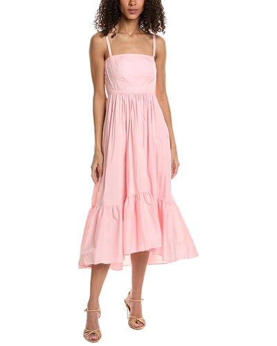 Shop Cinq À Sept Elsie Midi Dress In Pink