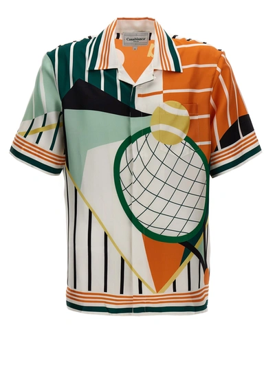 Shop Casablanca Court Abstrait Shirt, Blouse In Multicolor