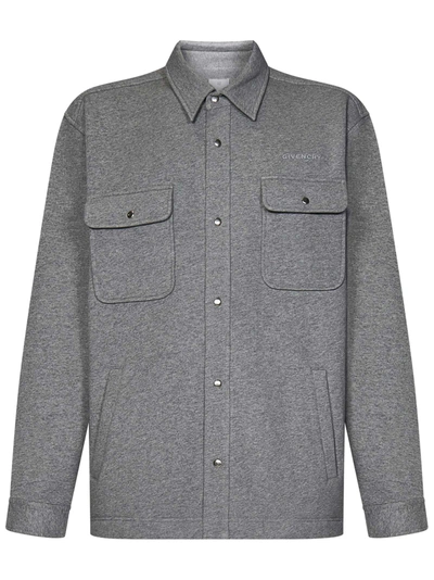 Givenchy Patch Pockets Shirt In Grigio