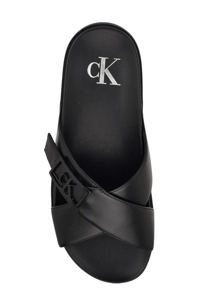 Shop Calvin Klein Eandria Slide Sandal In Black