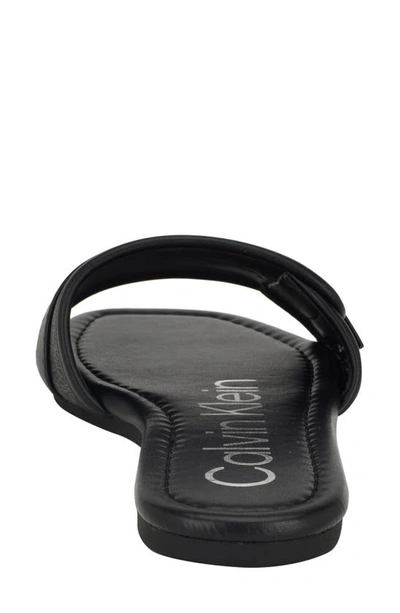 Shop Calvin Klein Bonica Slide Sandal In Black Logo