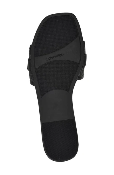 Shop Calvin Klein Bonica Slide Sandal In Black Logo