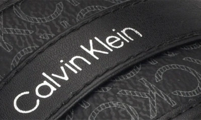 Shop Calvin Klein Bonica Slide Sandal In Black Logo