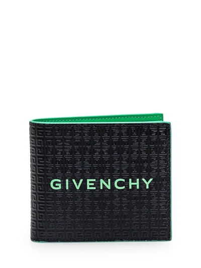 Shop Givenchy Leather Wallet In Black Green