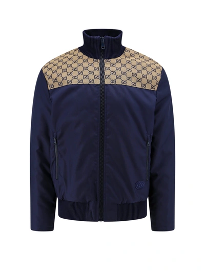 Shop Gucci Jacket In Caspian Mix