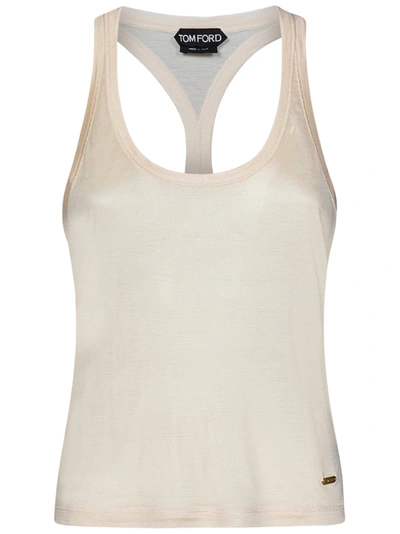 Shop Tom Ford Tank Top In Cream