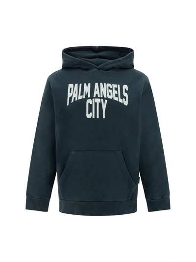 Shop Palm Angels Hoodie In Dark Grey