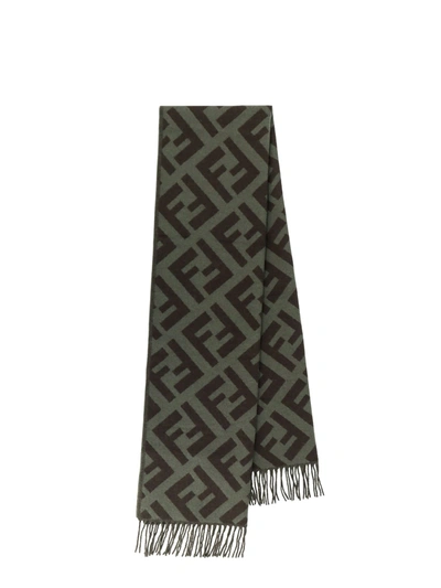 Shop Fendi Scarf In Green