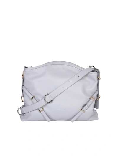 Shop Givenchy Voyou Medium Light Grey Bag