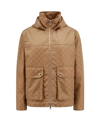 Shop Gucci Jacket In Khaki