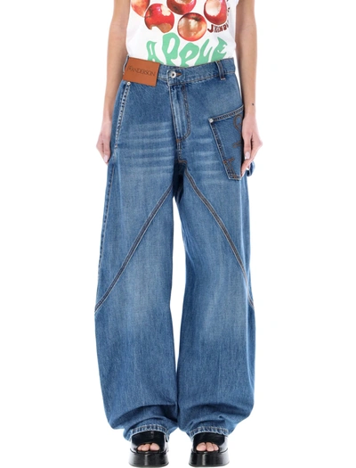 Shop Jw Anderson J.w. Anderson Twisted Workwear Jeans In Light Blue