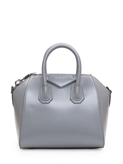 Shop Givenchy Antigona Mini Bag In Light Grey