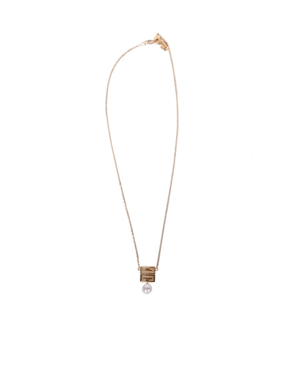 Shop Givenchy 4g Yellow Gold Nacklace In Metallic