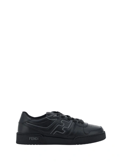 Shop Fendi Match Sneakers In Nero/grigio/argilla