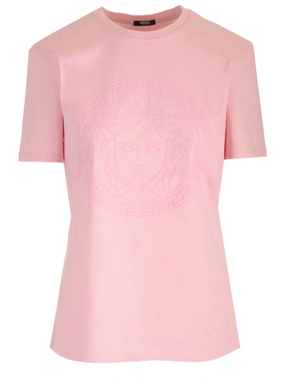 Shop Versace Medusa T-shirt In Pale Pink
