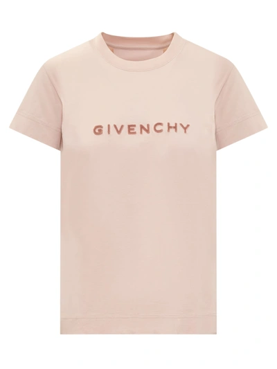 Shop Givenchy 4g Tufting Cotton T-shirt In Pink