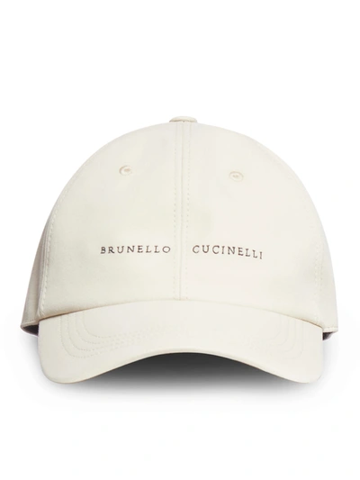 Shop Brunello Cucinelli Cap In Semi Di Lino Ink