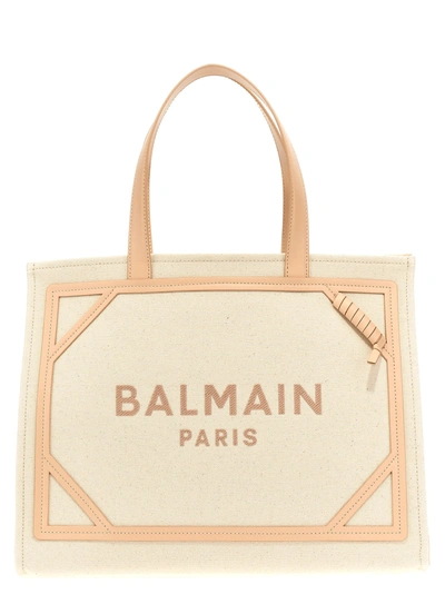 Shop Balmain B-army 24 Shopping Bag In White