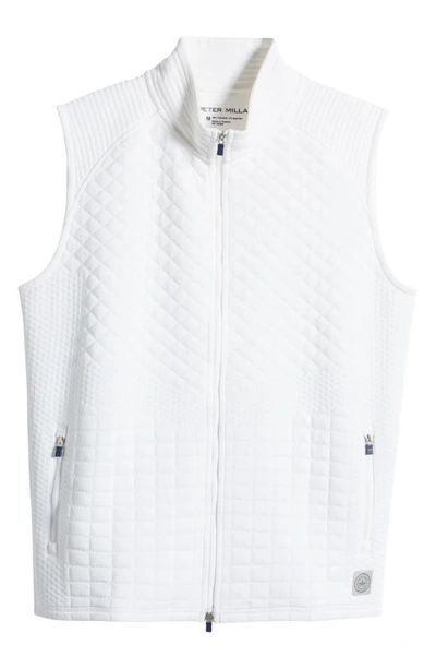 Shop Peter Millar Orion Quilted Performance Vest In White