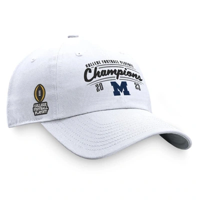 Shop Top Of The World White Michigan Wolverines College Football Playoff 2023 National Champions Script