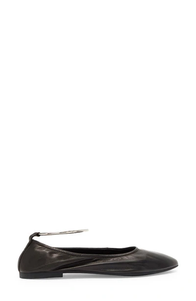 Shop Jeffrey Campbell Tippy Flat In Black Silver