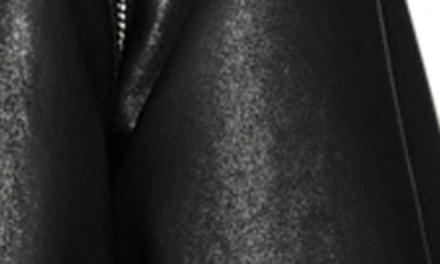 Rebecca Minkoff Dylan Oversize Leather Bomber Jacket In True Black