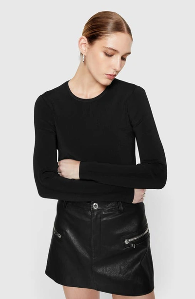 Rebecca Minkoff Bonnie Back Cutout Knit Top In True Black