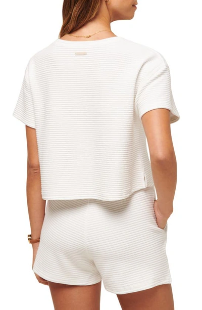Travis Mathew Charter Cruise Boxy Ottoman Knit Top In White