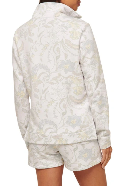 Shop Travis Mathew Day On The Bay Floral Half Zip Pullover In Heather Pumice Multi