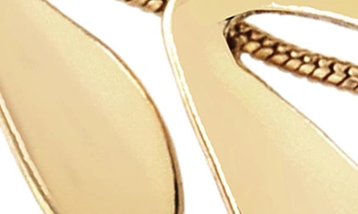 Panacea Linear Leaf Drop Earrings In Gold