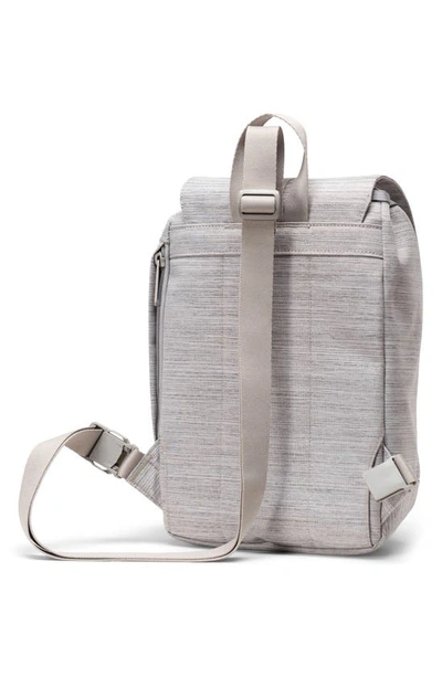 Shop Herschel Supply Co Retreat Recycled Polyester Sling Bag In Light Grey Crosshatch