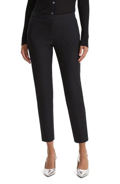 Theory Thaniel Womens Solid Flat Front Dress Pants In Black