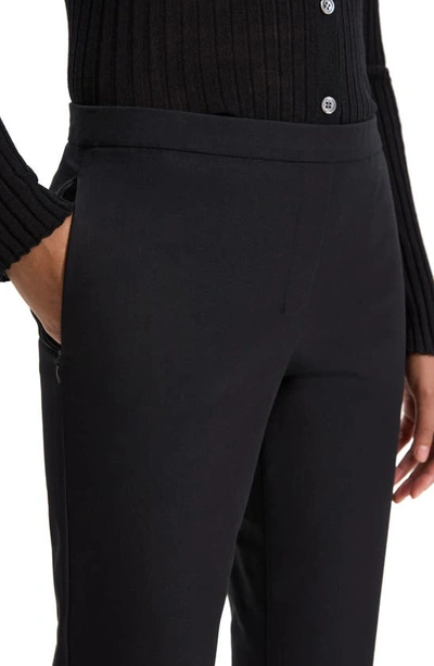 Theory Thaniel Womens Solid Flat Front Dress Pants In Black