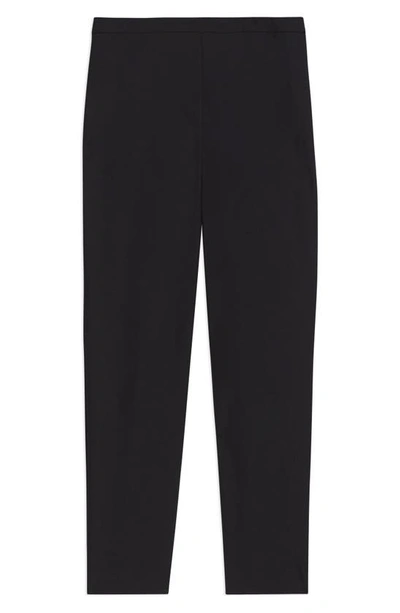 Theory Thaniel Womens Solid Flat Front Dress Pants In Black