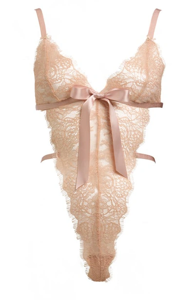 Shop Von Follies By Dita Von Teese Fantacist Teddy In Vintage Peach