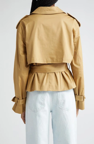 Shop Favorite Daughter The Charles Crop Trench Coat In Sand
