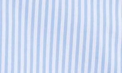 Shop Favorite Daughter The Crop Stripe Cotton Button-up Shirt In Blue/ White Stripe