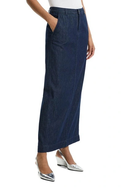 Shop Theory Denim Maxi Skirt In Indigo