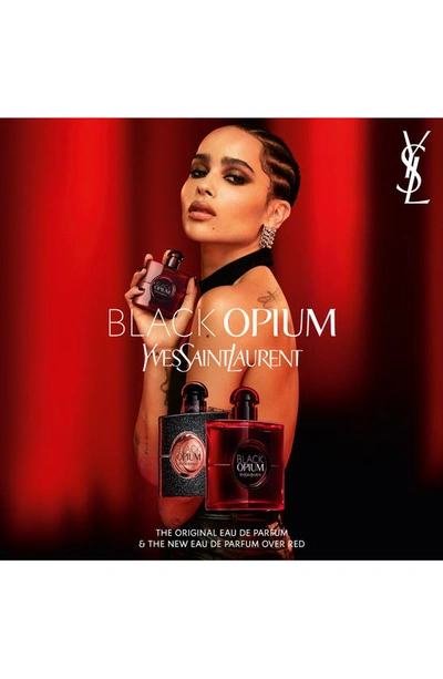Shop Saint Laurent Black Opium Eau De Parfum Over Red, 1 oz