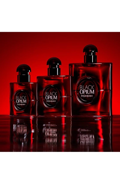 Shop Saint Laurent Black Opium Eau De Parfum Over Red, 1.7 oz