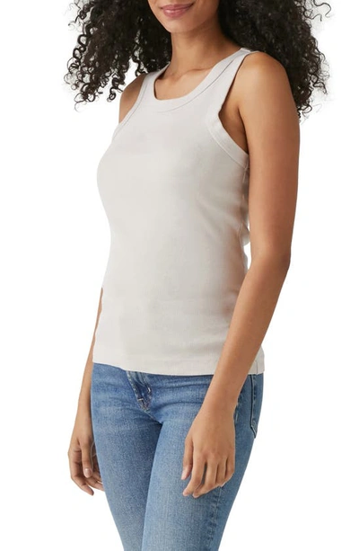Shop Michael Stars Paloma Cotton Tank Top In Cement