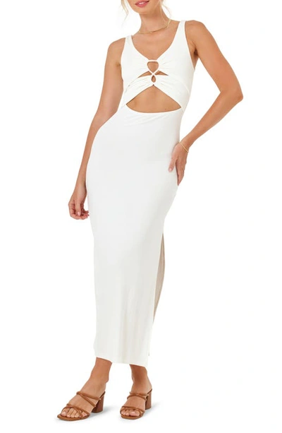 L*space Camille Front Loop Cutout Midi Dress In Cream In Cream